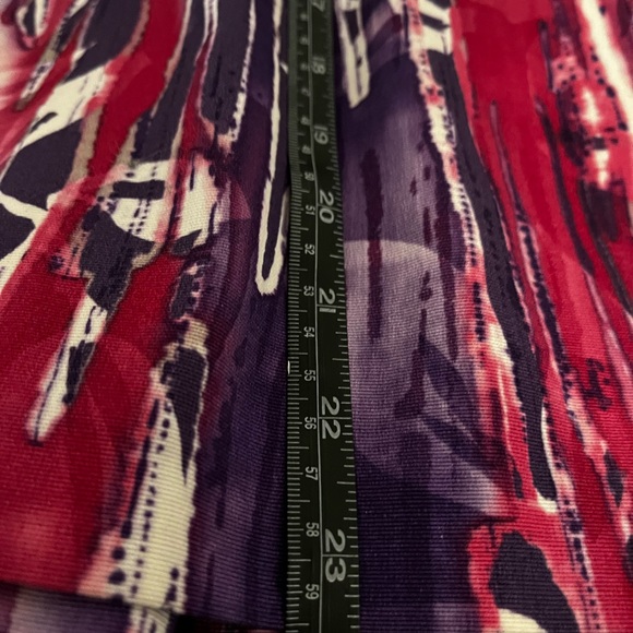 Piazza Sempione Purple Pink Multicolor graffiti Abstract Italian Designer Skirt - Picture 6 of 10